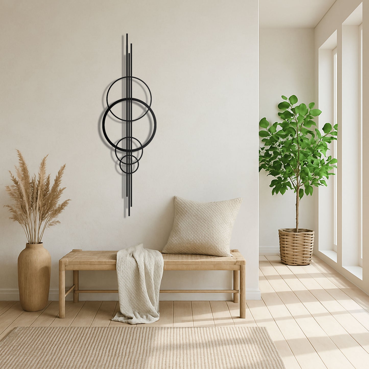 Circular Geometric Metal Wall Art