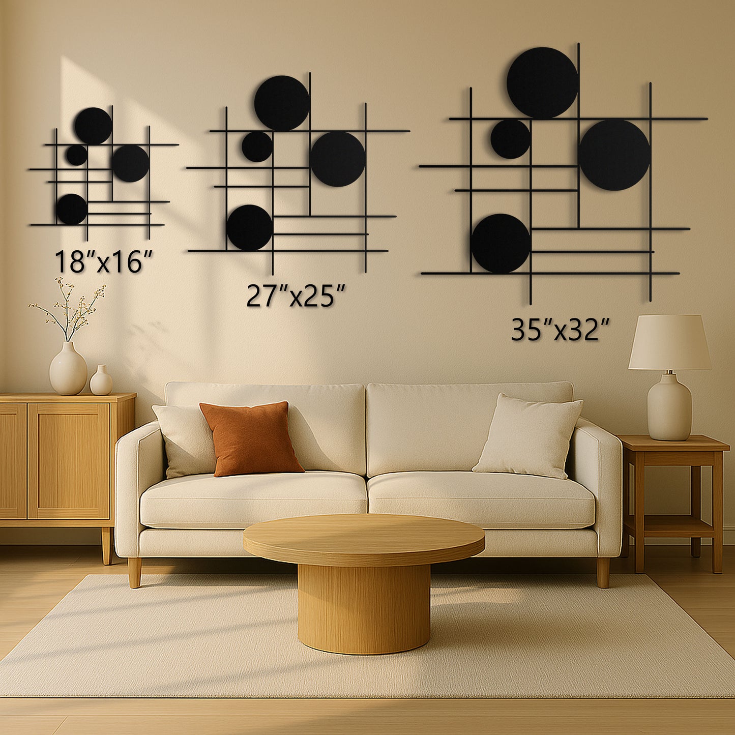 Modern Luxury Geometric Metal Wall Art
