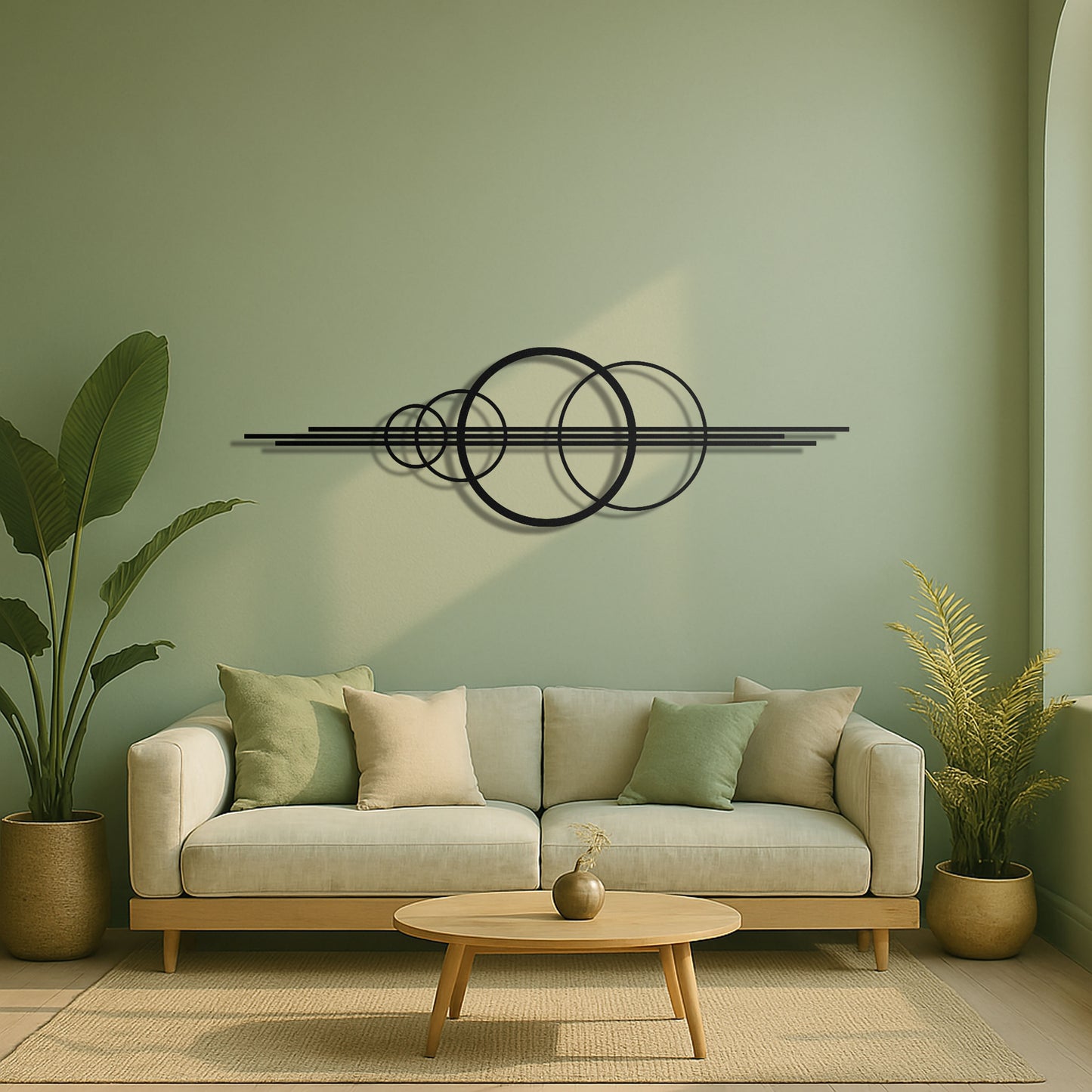 Circular Geometric Metal Wall Art