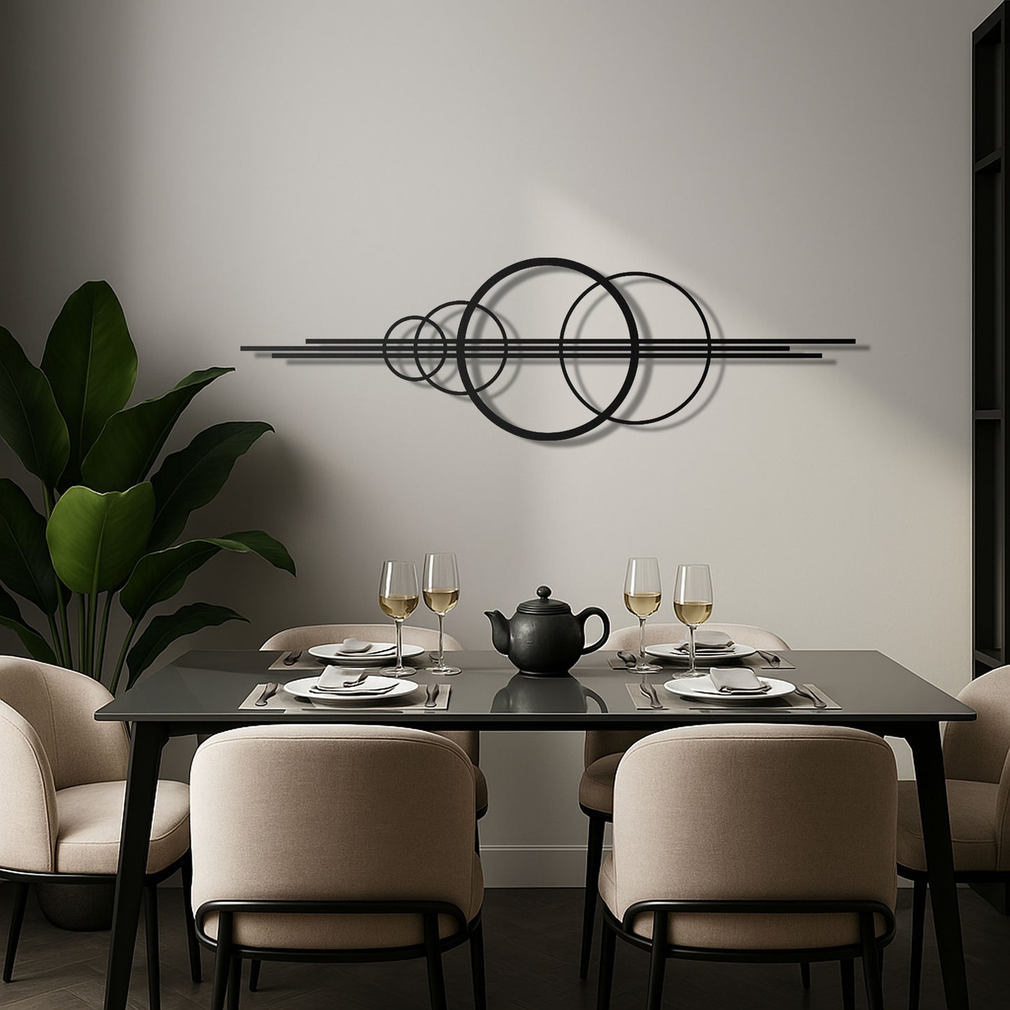 Circular Geometric Metal Wall Art