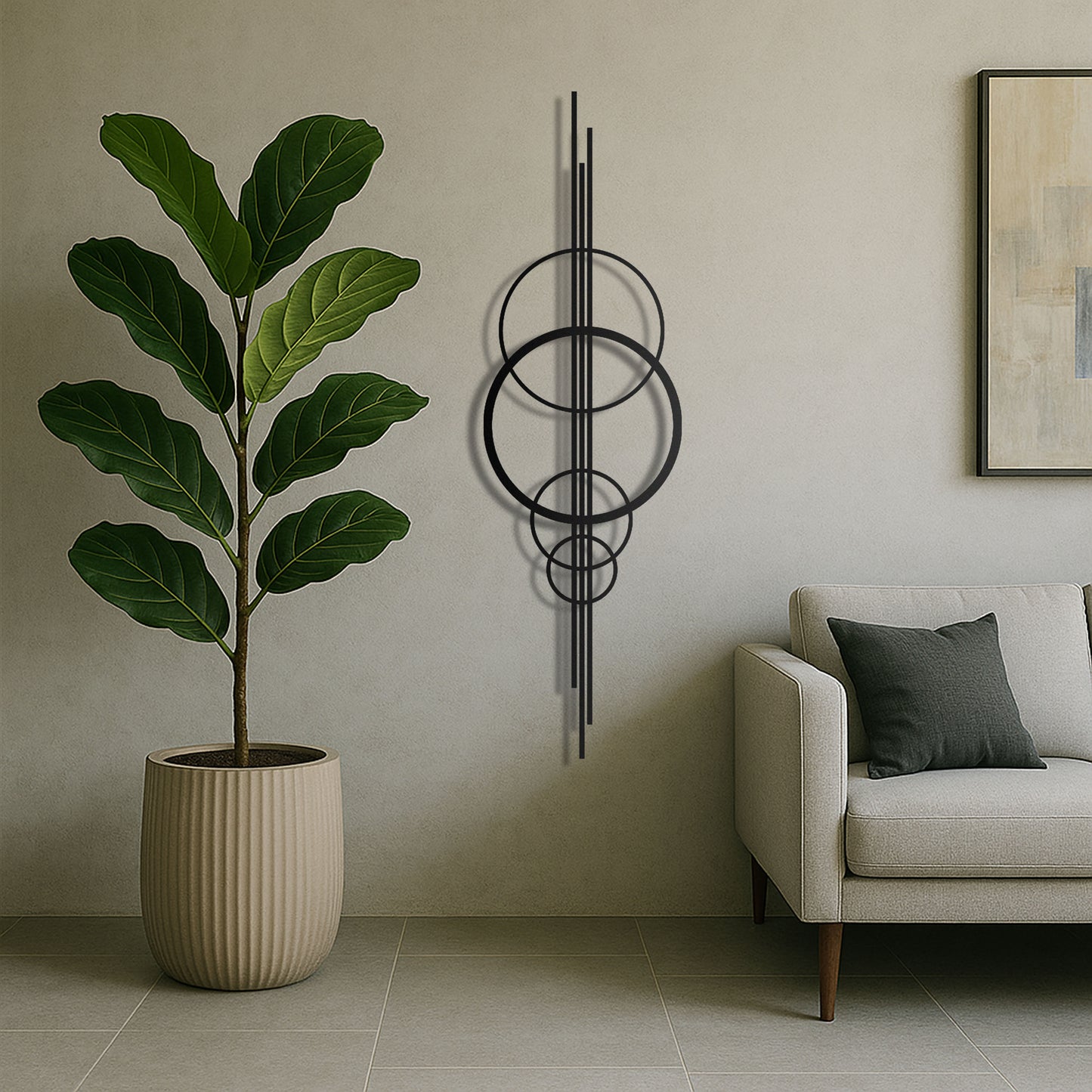 Circular Geometric Metal Wall Art
