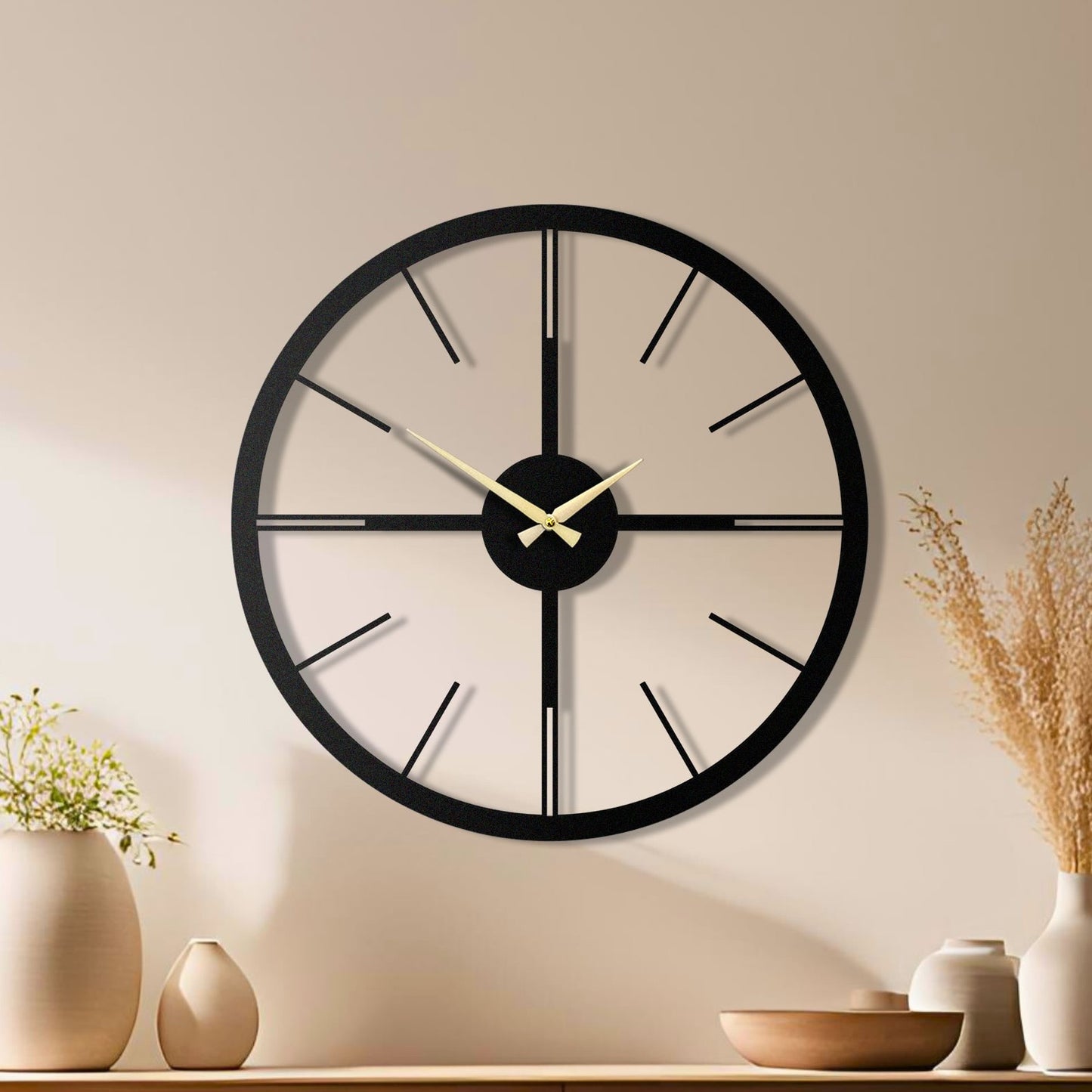 Rain Metal Wall Clock