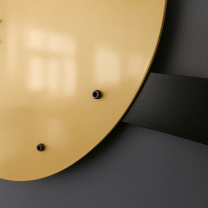 Gold & Black Modern Metal Wall Clock