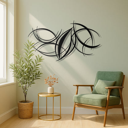 Curved Lines Metal Wall Art