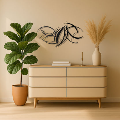 Curved Lines Metal Wall Art