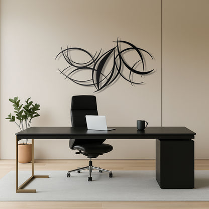 Curved Lines Metal Wall Art