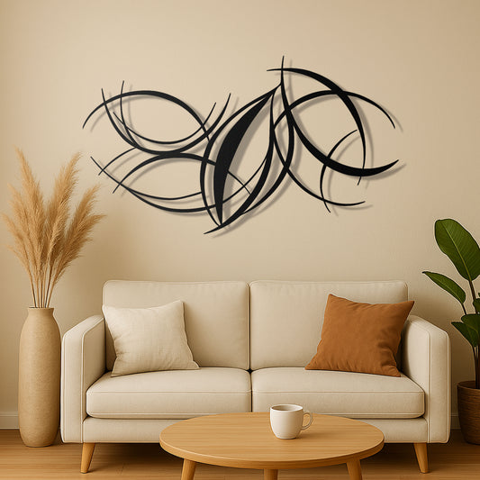 Curved Lines Metal Wall Art