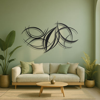 Curved Lines Metal Wall Art