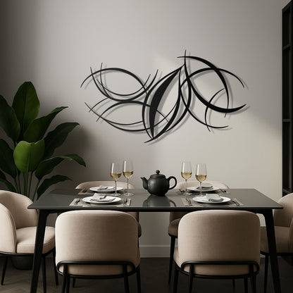 Curved Lines Metal Wall Art