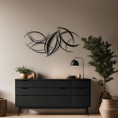 Curved Lines Metal Wall Art