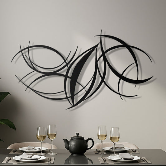 Curved Lines Metal Wall Art