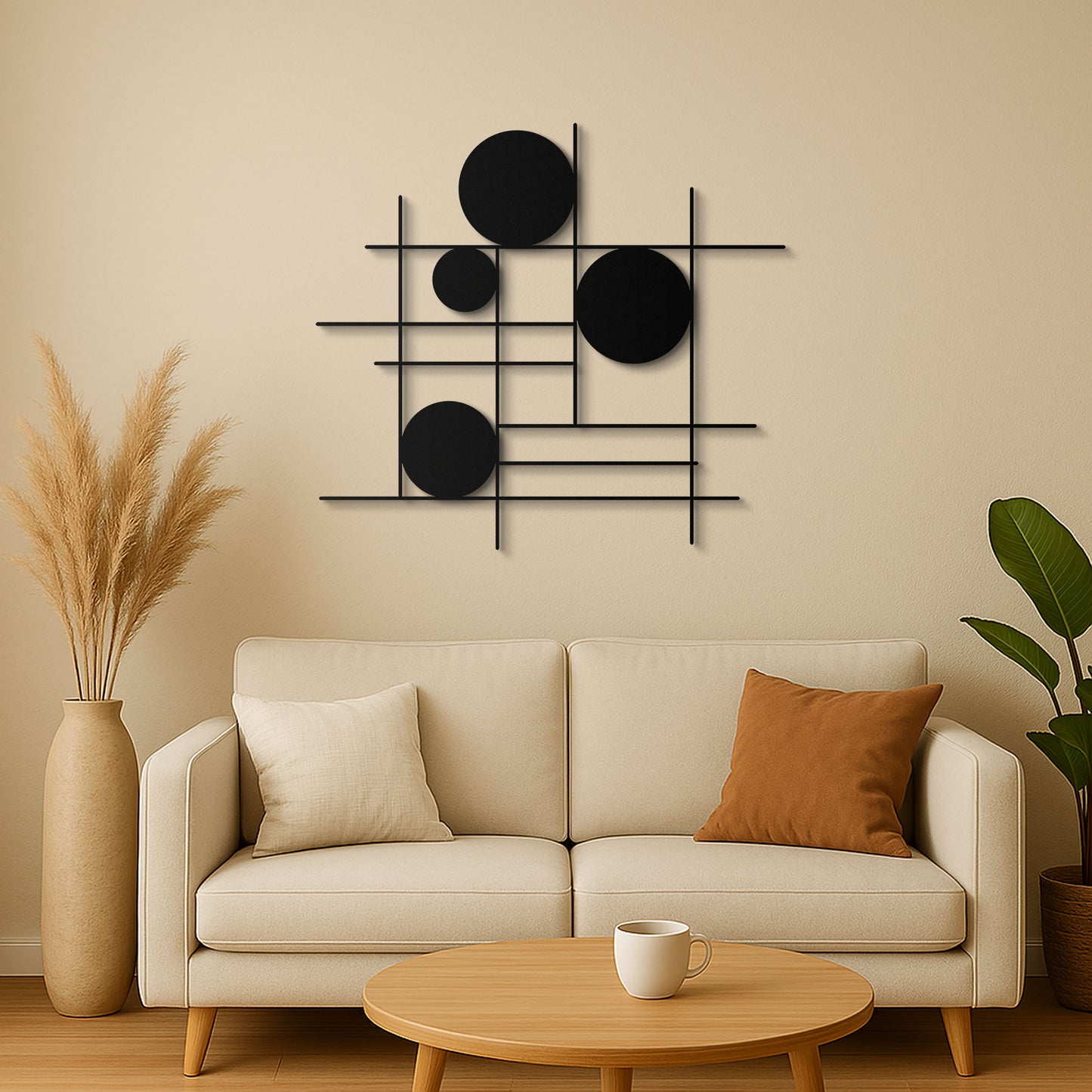 Modern Luxury Geometric Metal Wall Art