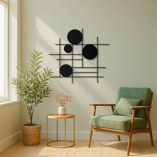 Modern Luxury Geometric Metal Wall Art