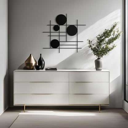 Modern Luxury Geometric Metal Wall Art