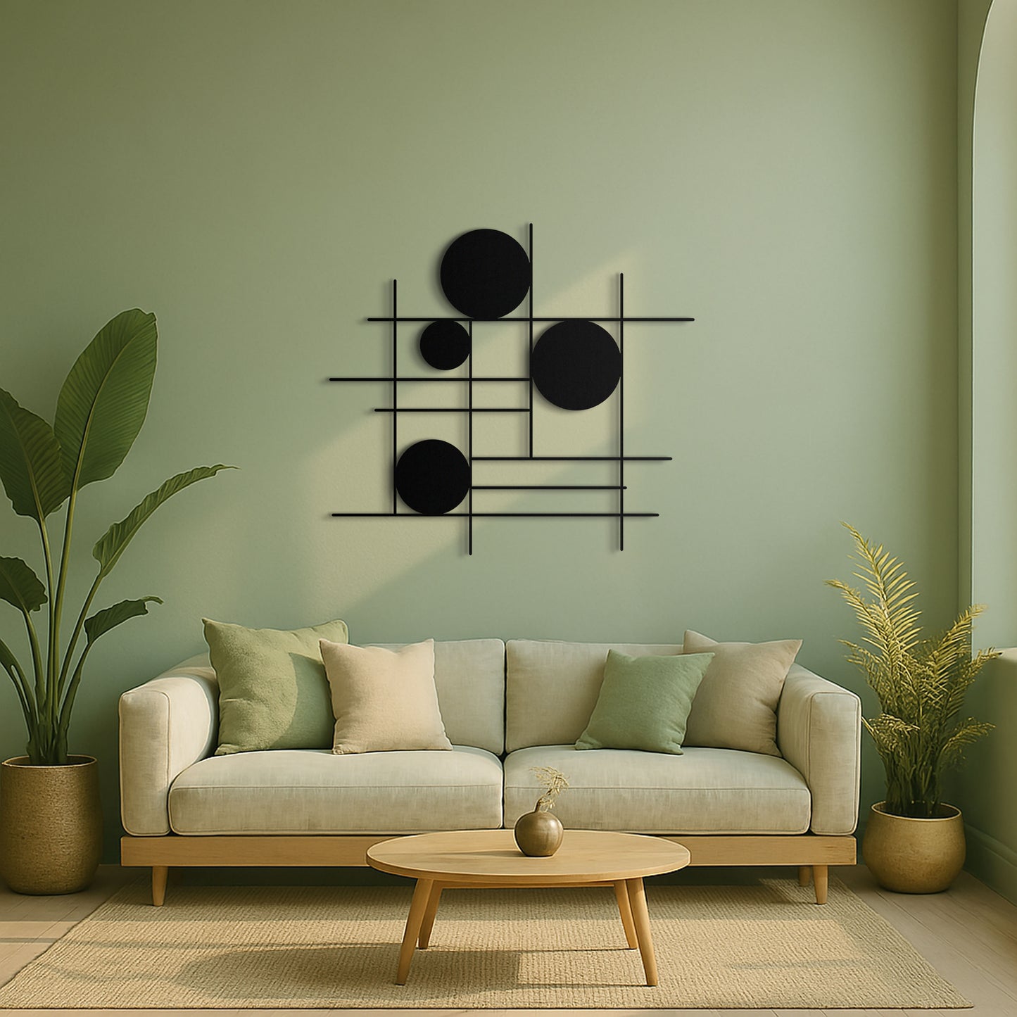 Modern Luxury Geometric Metal Wall Art