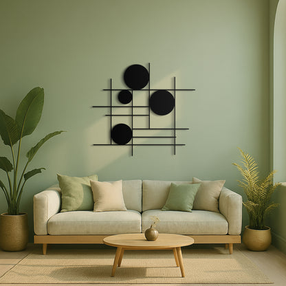 Modern Luxury Geometric Metal Wall Art