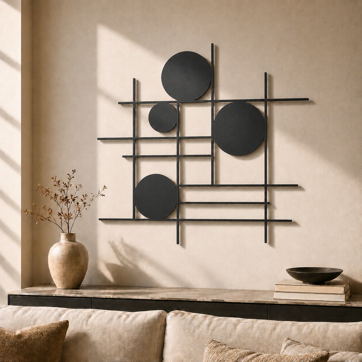 Modern Luxury Geometric Metal Wall Art