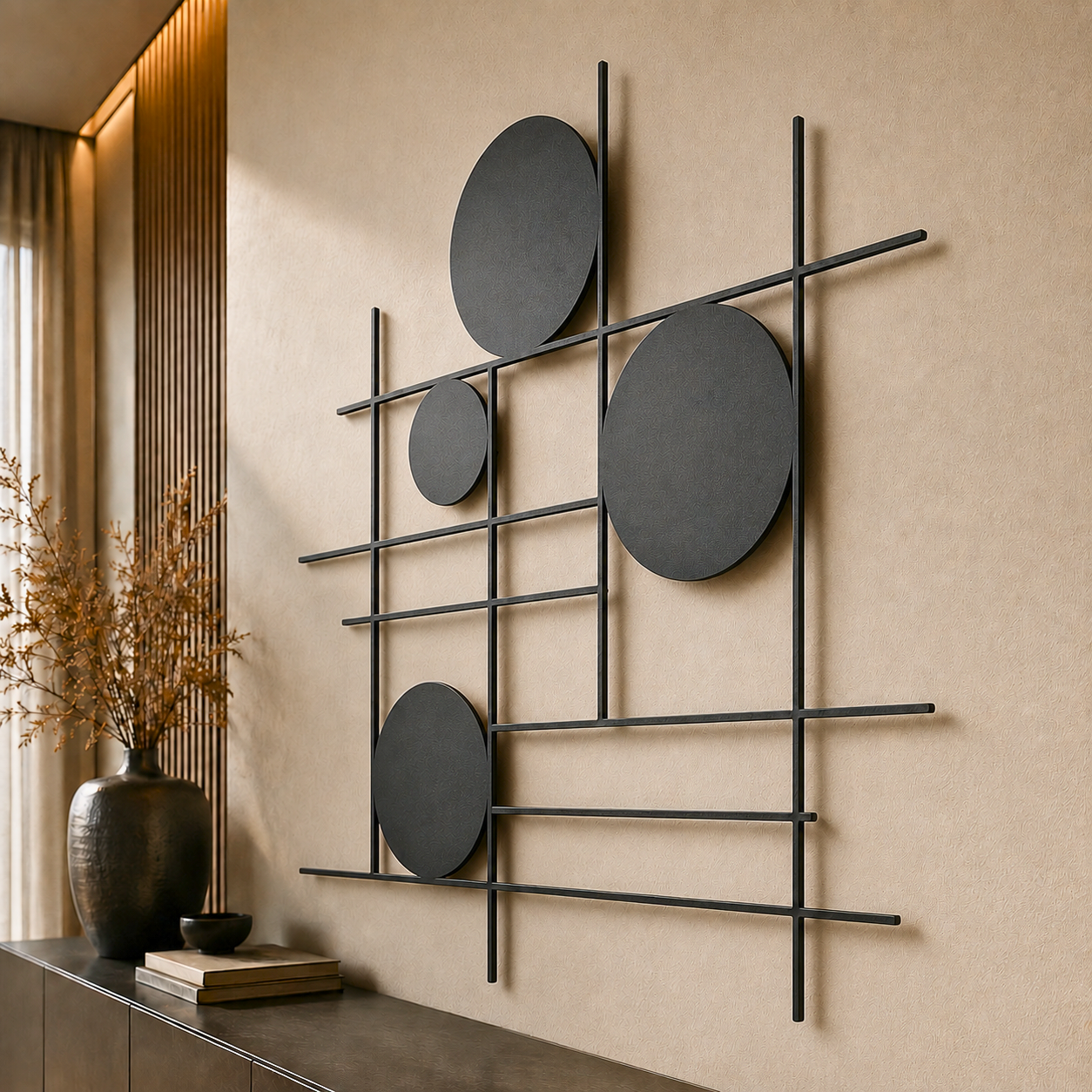 Modern Luxury Geometric Metal Wall Art