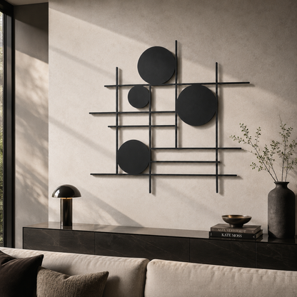 Modern Luxury Geometric Metal Wall Art
