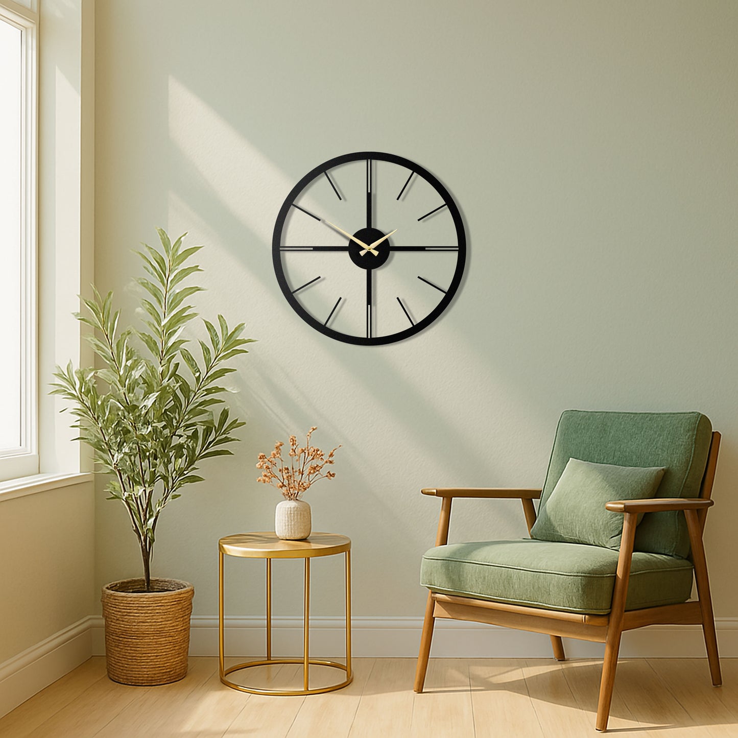 Rain Metal Wall Clock
